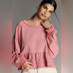 Pilcro Long-Sleeved Ruffle Top from Anthropologie
